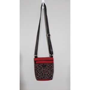 Madison faux suede red handbag
